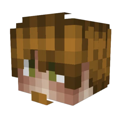 Congo1977 Minecraft avatar head, 3D render