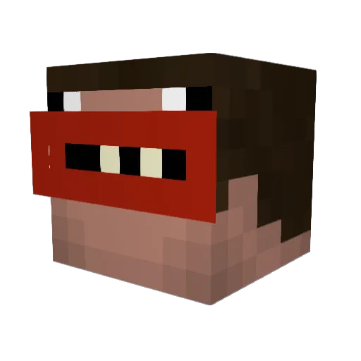 CongoPirate Minecraft avatar head, 3D render