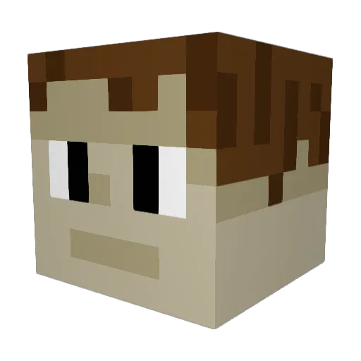 Congo_1986 Minecraft avatar head, 3D render