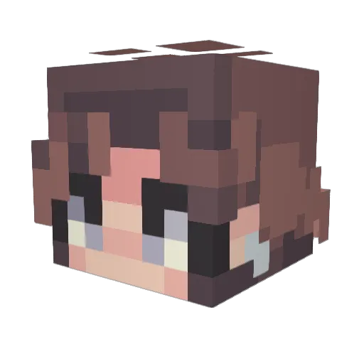 CongreeLady Minecraft avatar head, 3D render