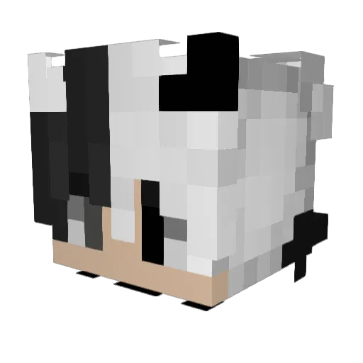 Congured Minecraft avatar head, 3D render