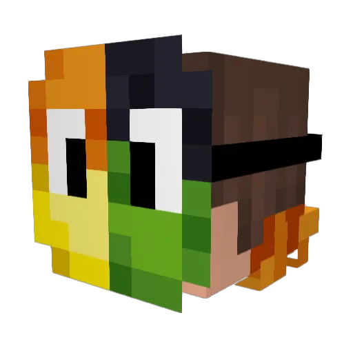 Coniff7front0 Minecraft avatar head, 3D render