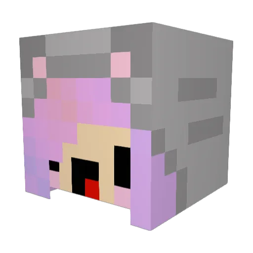 Conih Minecraft avatar head, 3D render