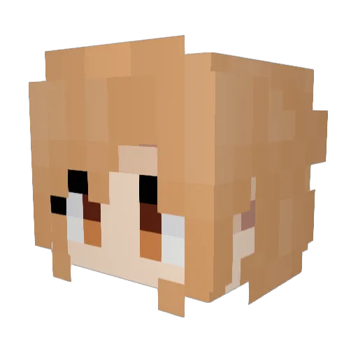 ConiiMC Minecraft avatar head, 3D render