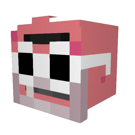Conium Minecraft avatar head, 3D render