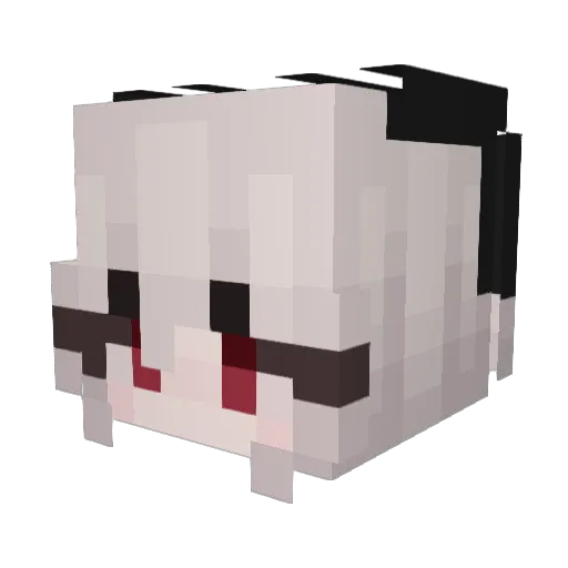 ConjuringWitch Minecraft avatar head, 3D render