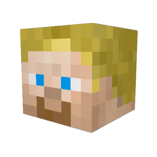 Conkers Minecraft avatar head, 3D render