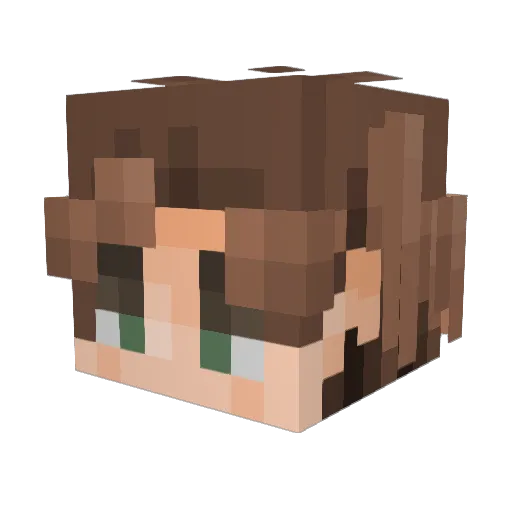 Conkqt Minecraft avatar head, 3D render