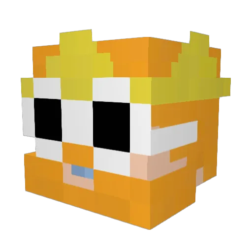 Conky02 Minecraft avatar head, 3D render