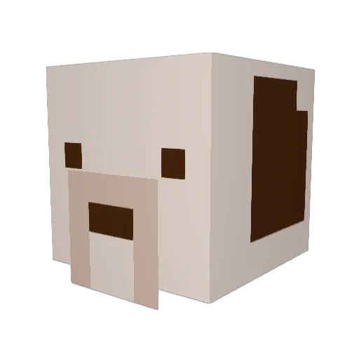 Conlatus Minecraft avatar head, 3D render