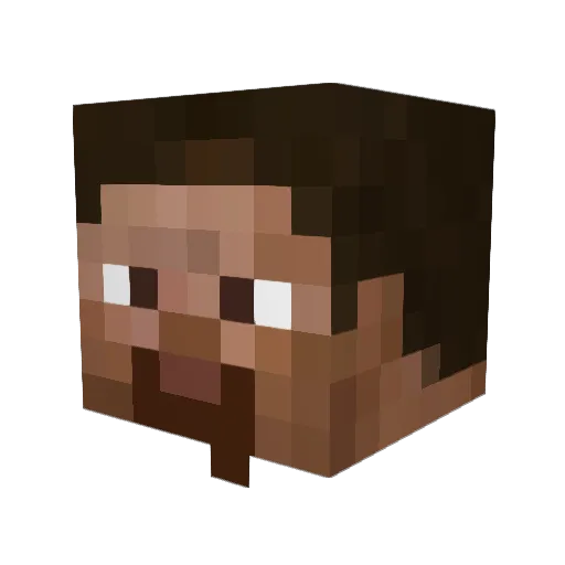 Conman0612 Minecraft avatar head, 3D render