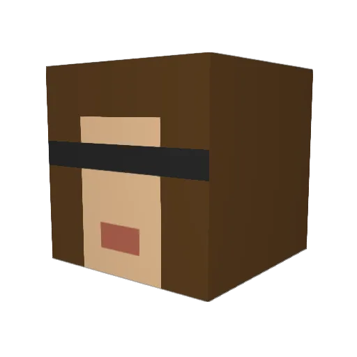 ConmanRocket Minecraft avatar head, 3D render