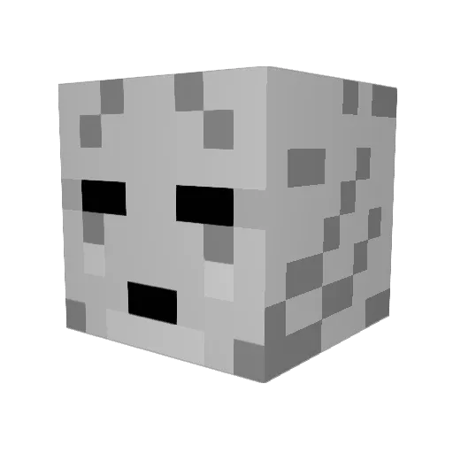 Conmanson Minecraft avatar head, 3D render