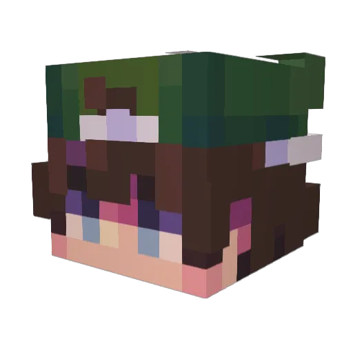 Conmo6 Minecraft avatar head, 3D render