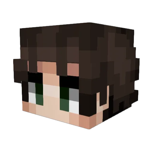 Conmunism Minecraft avatar head, 3D render