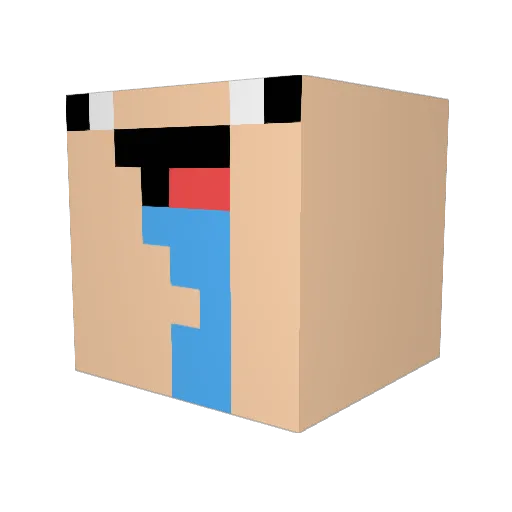 Conmur Minecraft avatar head, 3D render