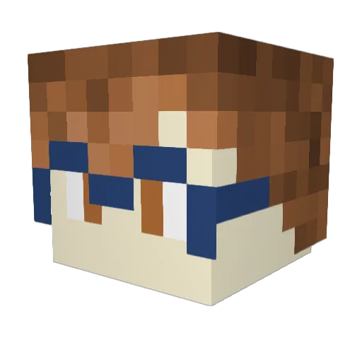 Conn0rr Minecraft avatar head, 3D render
