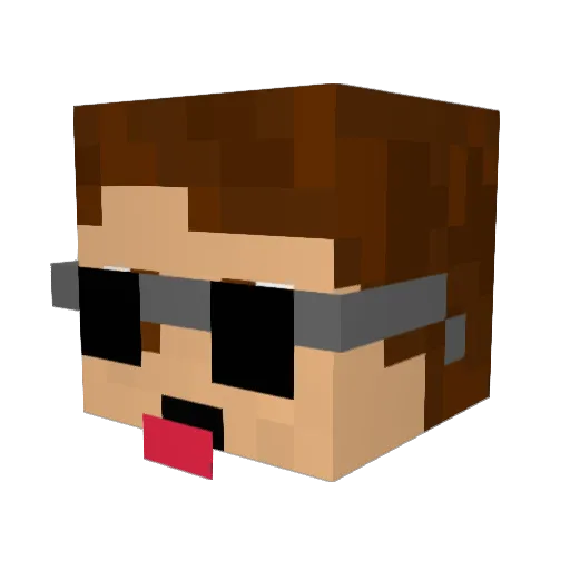 ConnRad100 Minecraft avatar head, 3D render