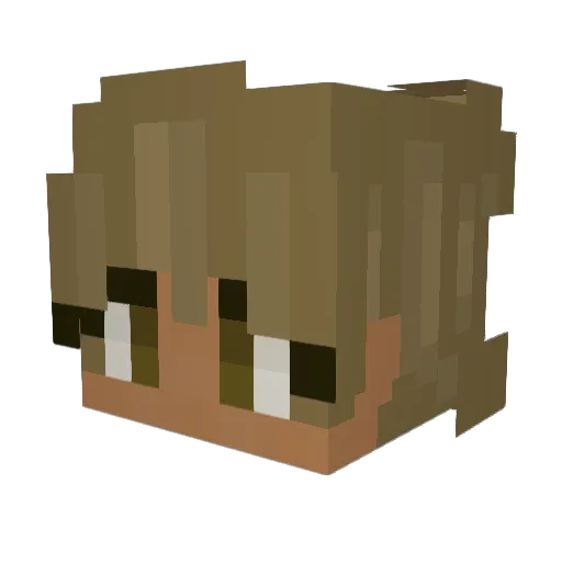 ConnaConna Minecraft avatar head, 3D render