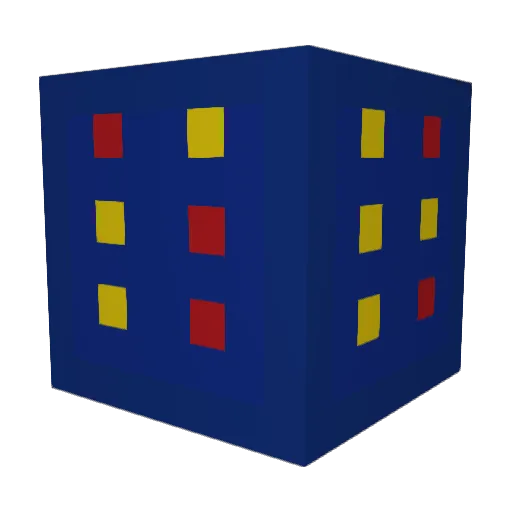 Connect4Master Minecraft avatar head, 3D render