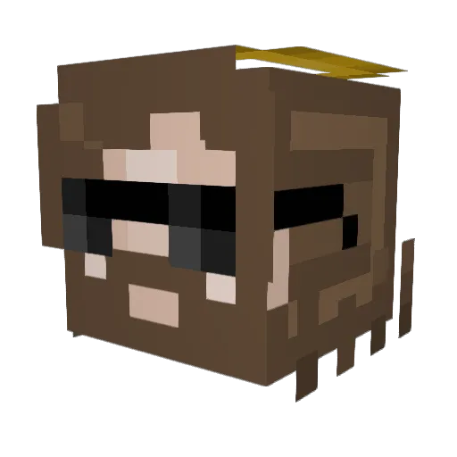ConnerCorn Minecraft avatar head, 3D render