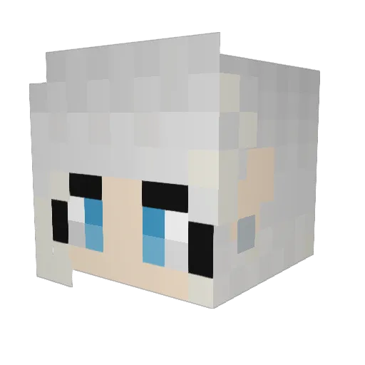 Connichiwaa Minecraft avatar head, 3D render