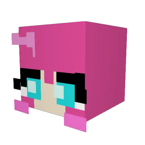 Connieboo1234 Minecraft avatar head, 3D render