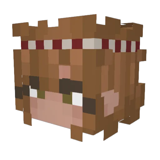 Conniiie Minecraft avatar head, 3D render