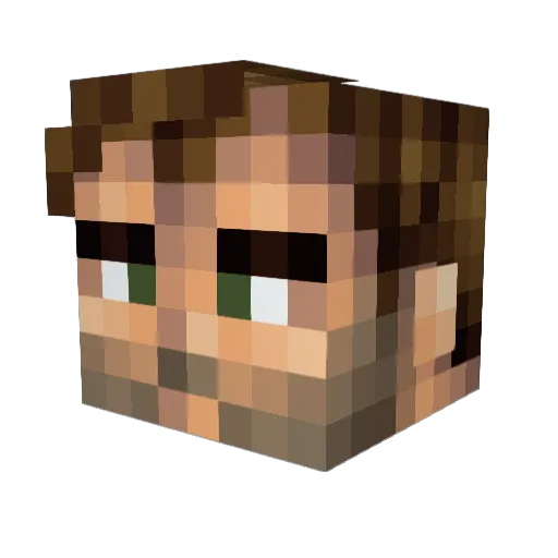 Connnde Minecraft avatar head, 3D render