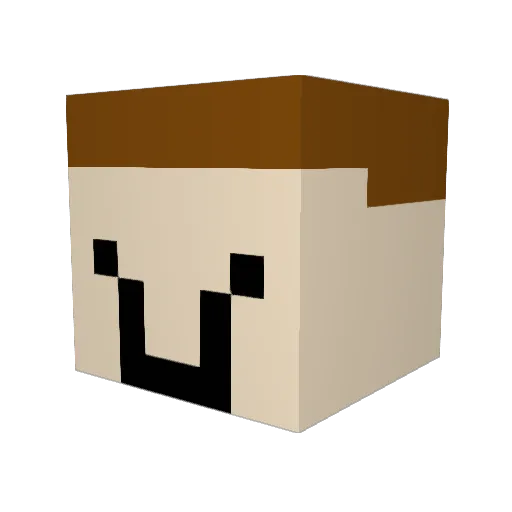 Connor22hk Minecraft avatar head, 3D render