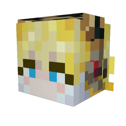 ConnorPotato Minecraft avatar head, 3D render