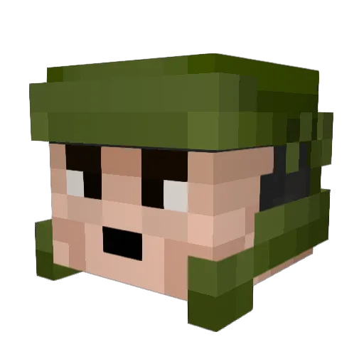 ConnorTheAndroid Minecraft avatar head, 3D render