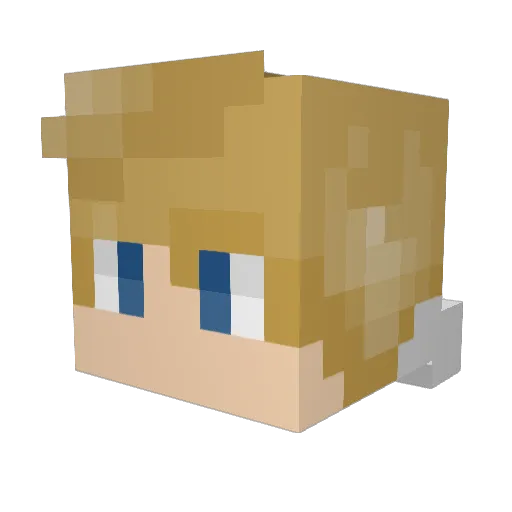 Connor_Be Minecraft avatar head, 3D render