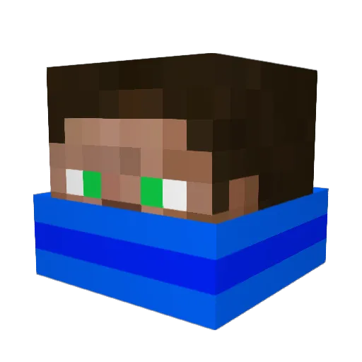 Connor_Lucky Minecraft avatar head, 3D render