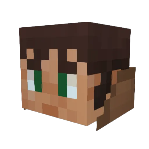 ConorDrysdale Minecraft avatar head, 3D render