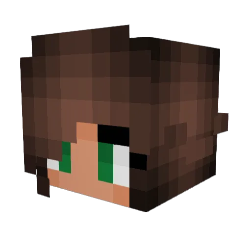ConorNaughty Minecraft avatar head, 3D render