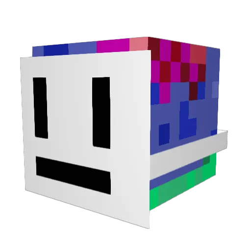 Conqueerd Minecraft avatar head, 3D render