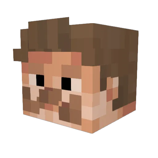 Conquistador1444 Minecraft avatar head, 3D render