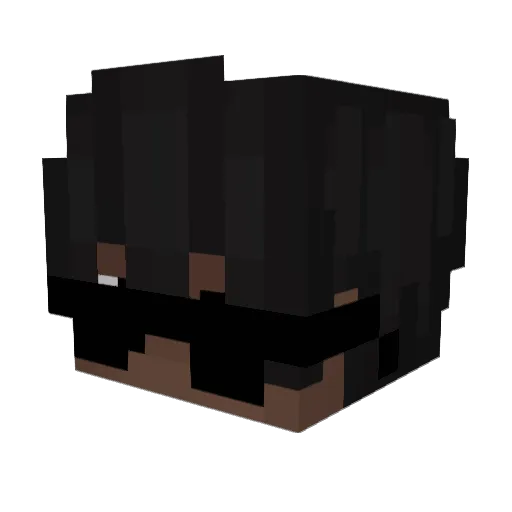 Conqurr Minecraft avatar head, 3D render