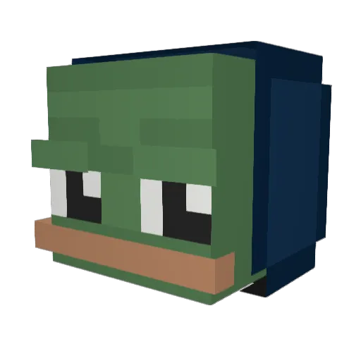 Conra23 Minecraft avatar head, 3D render