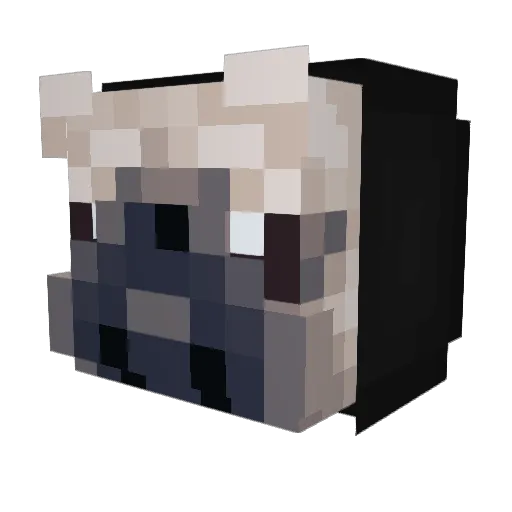 ConradL Minecraft avatar head, 3D render