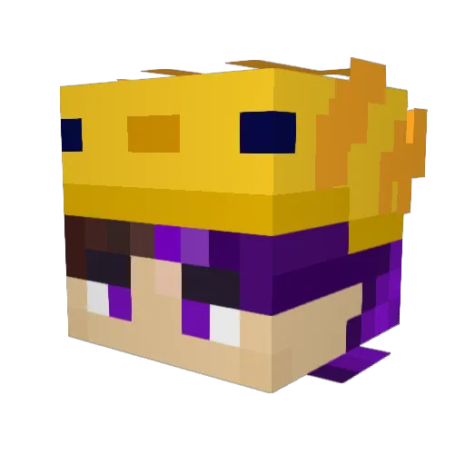 ConradLL Minecraft avatar head, 3D render