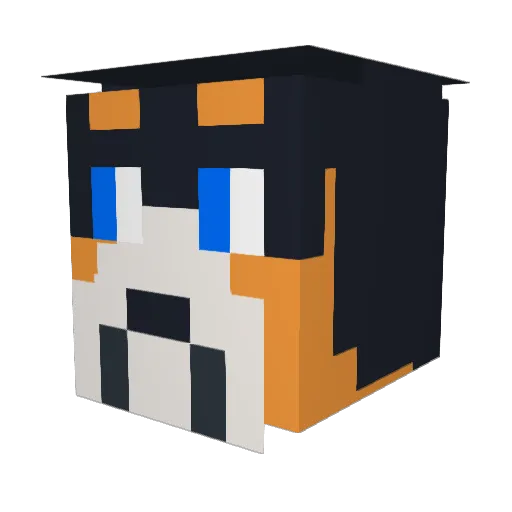 Conrad_Black Minecraft avatar head, 3D render