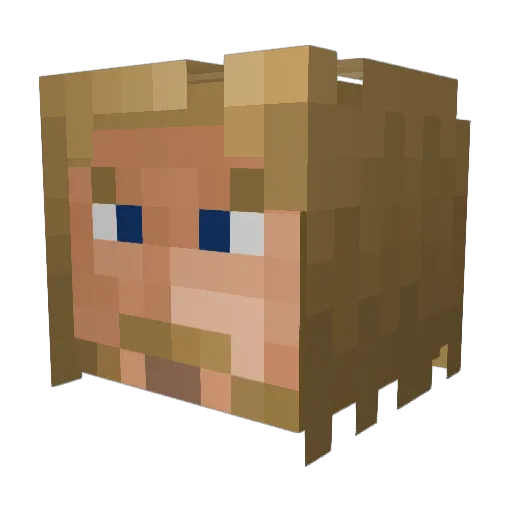 Conrestor Minecraft avatar head, 3D render