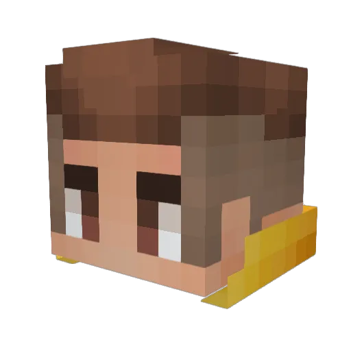 ConsYi Minecraft avatar head, 3D render