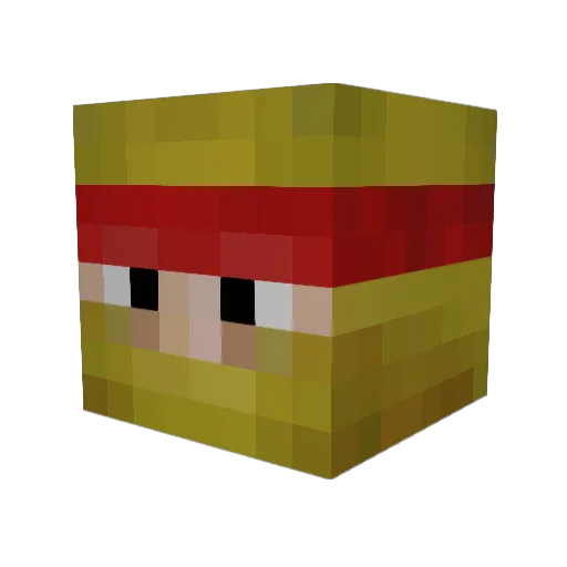 ConsciousGold Minecraft avatar head, 3D render