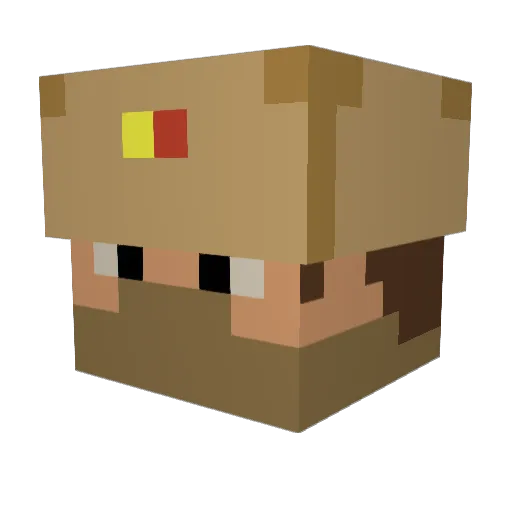 ConscriptMR Minecraft avatar head, 3D render