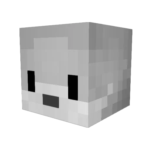 Considerately Minecraft avatar head, 3D render