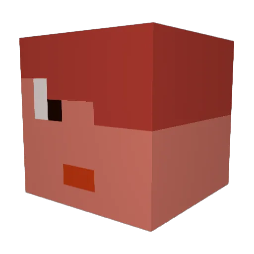 Consoooo Minecraft avatar head, 3D render