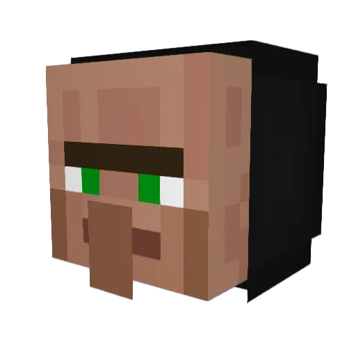 Conspecuous Minecraft avatar head, 3D render